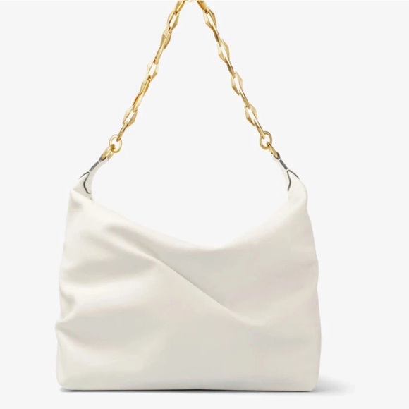 Like NEW Jimmy Choo MEDIUM soft hobo bag (cream) - Picture 1 of 8